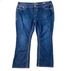 Melissa McCarthy Womens Size 24W Jeans Seven7 Classic Boot Cut Dark Wash Denim